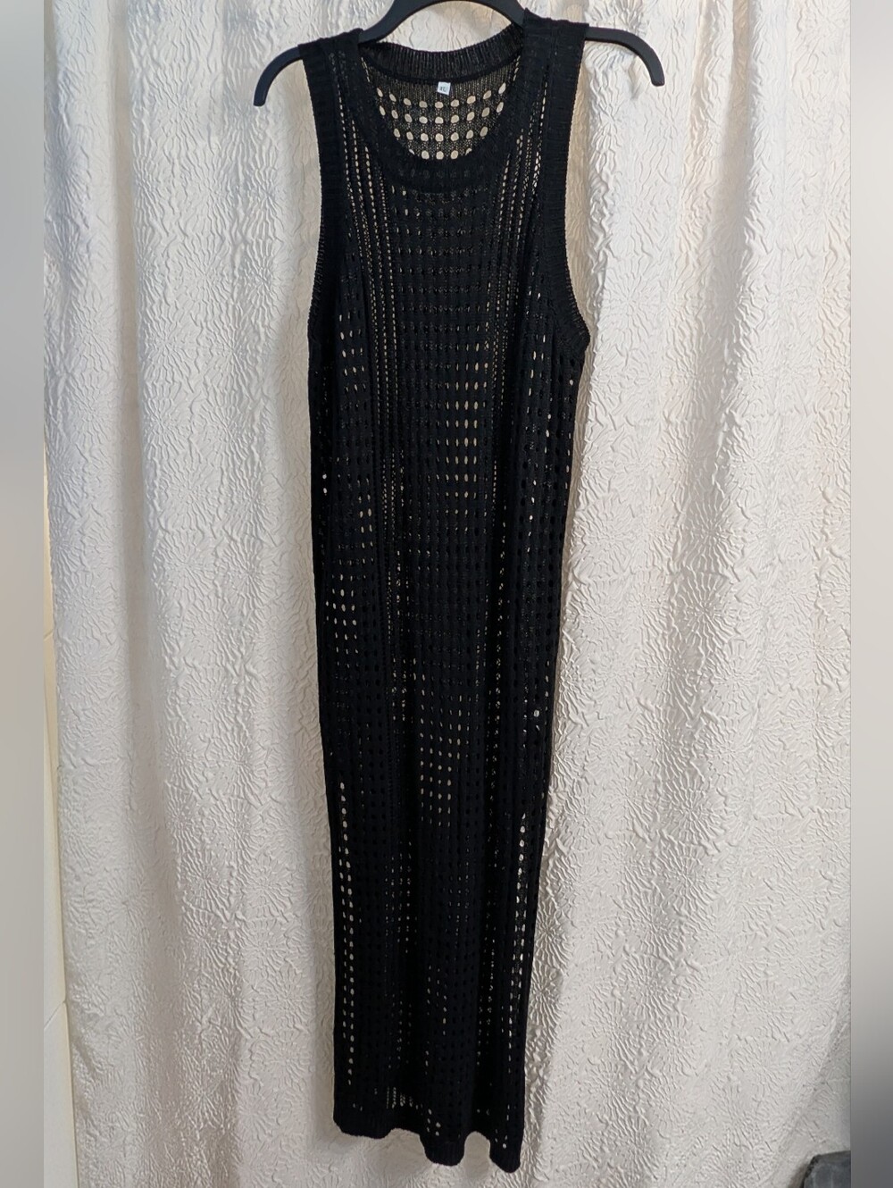 Black Long Swim Cover Up With Side Slits